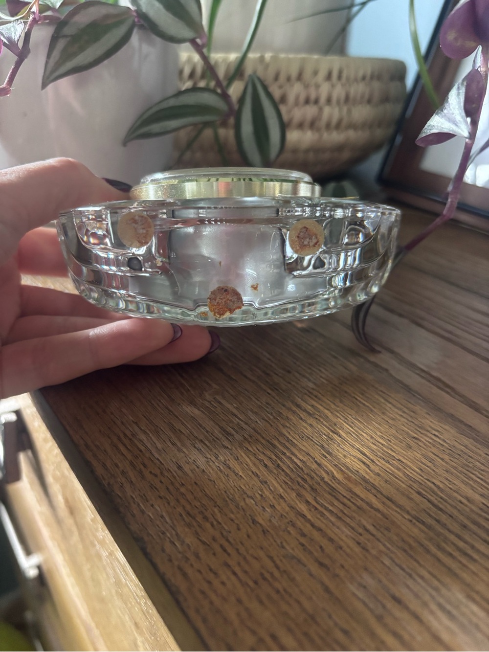 Rare Howard Miller Glass Shell Clock - Picture 5 of 6